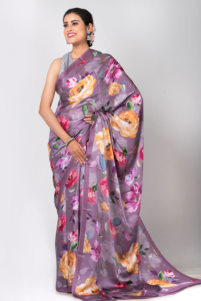 Rosaline (Satin Digital Printed Saree)