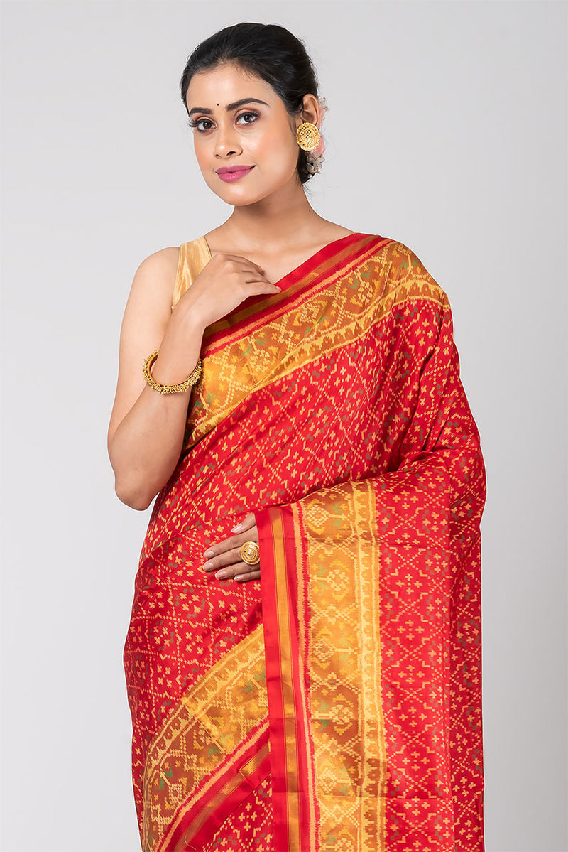 Ahevali (Red Patan Patola Silk Saree)