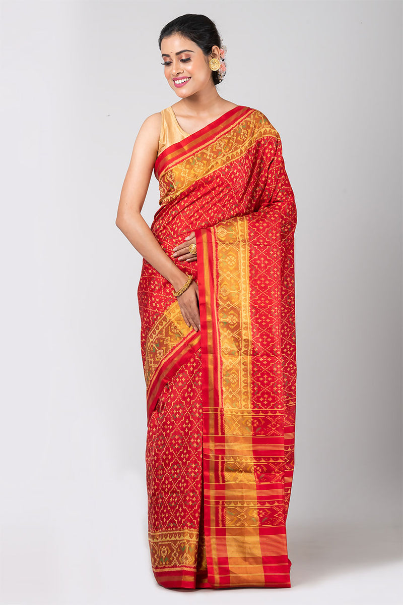 Ahevali (Red Patan Patola Silk Saree)