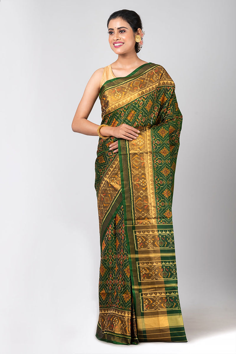 Sobha (Bottle Green Patan Patola Silk Saree)