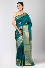 Regal Glory (Sea-green Kanjivaram Silk)