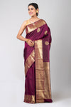 Bordeaux Beauty (Wine Kanjivaram Silk)