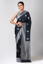 Black Beauty (Black Jacquard Crepe Saree)