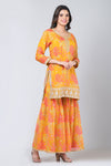 Zafrani (Organza Sharara with Short Kurta & Dupatta)