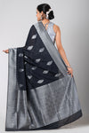 Black Beauty (Black Jacquard Crepe Saree)