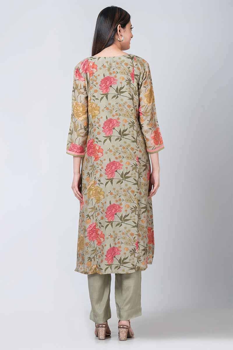 Product Name: Hamvaar (Muslin Silk Long Kurta Set)