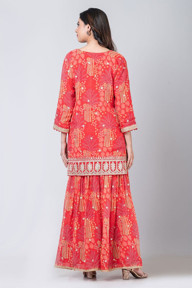 Kesariya (Organza Sharara with Short Kurta & Dupatta)