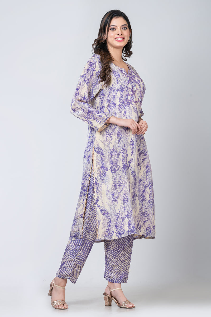 Mudrit (Shimmer Tissue Kurta)