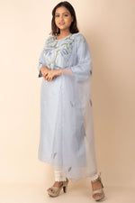 Designer Kurti With Organza Dupatta