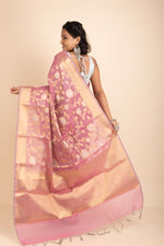 Pink Uppada Cotton Saree Rich With Zari Woven