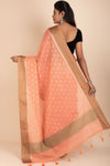 Chanderi Cotton Saree With Dollar Booti Work