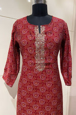 Chundari Printed Kurti in Cotton