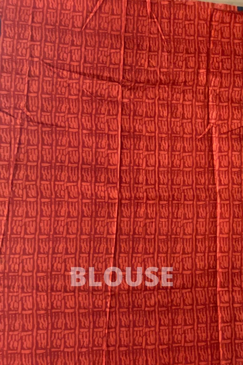 Black & Red Tussar Saree