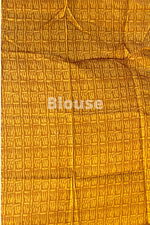 Tussar Saree in Mustard & Blue Color