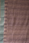 Cotton Saree In Grey Colour With Thread Work