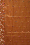 Chanderi Cotton Saree in Orange Colour