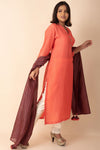 Semi Formal Long Kurti With Printed Dupatta