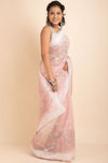 Organza Saree Rich With Resham Embroidery and Lace Border