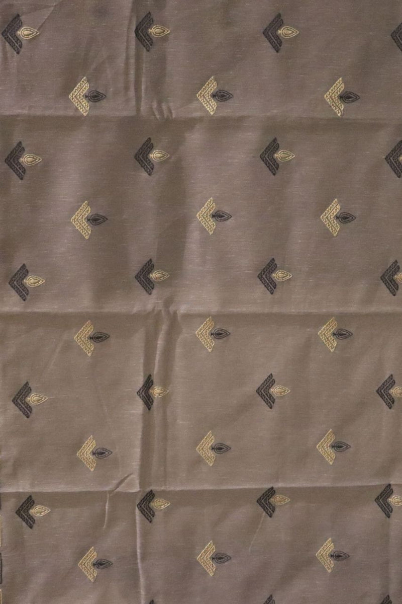 Handloom Cotton Saree In Grey Colour