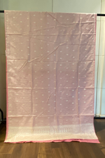 Pink Tussar Saree For Festival