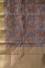 Chanderi Cotton Saree in Mouve Colour With Zari Border