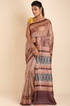 Chundari Printed Tussar Silk Saree in Pink Colour