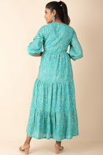 Frill Style Long Kurti in Sky Blue Colour