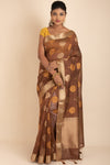 Handloom Tussar Saree With Zari Woven Work