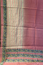 Handloom Tussar Saree in Shaded Peach