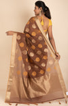 Handloom Tussar Saree With Zari Woven Work