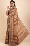 Moonga Silk Saree Rich With Batik Prints