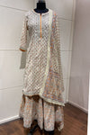 Plazzo Salwar Suit in Cream Colour