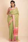 Tissue Cotton Saree With Dollar Booti Work