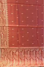 Tussar Saree In Rust Colour