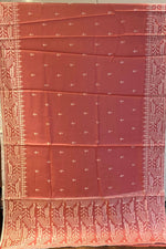 Tussar Saree In Rust Colour