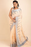 Tussar Saree Rich With Silver Colour Resham Work