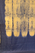 Tussar Saree in Yellow & Blue Colour