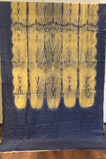 Tussar Saree in Yellow & Blue Colour