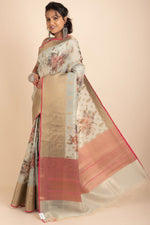 Zari Kota Saree on Cotton Base- Digital Printed