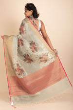 Zari Kota Saree on Cotton Base- Digital Printed